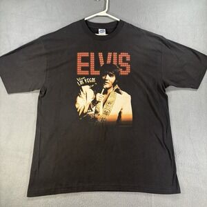 VTG Elvis Presley Viva Las Vegas T-Shirt Mens XL Double Sided Cygnus Graphic Tee